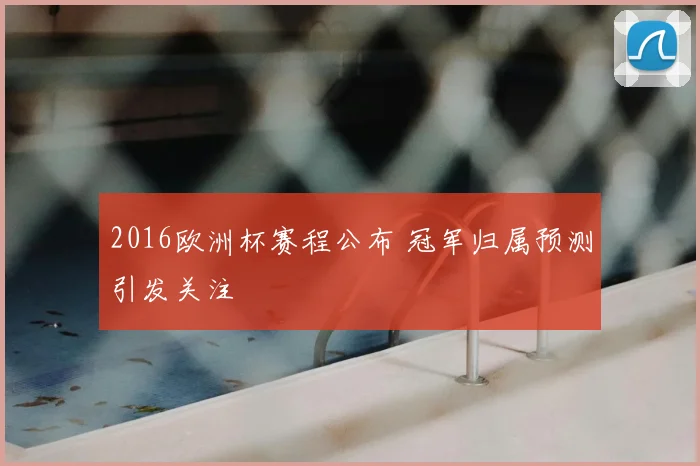 2016欧洲杯赛程公布 冠军归属预测引发关注